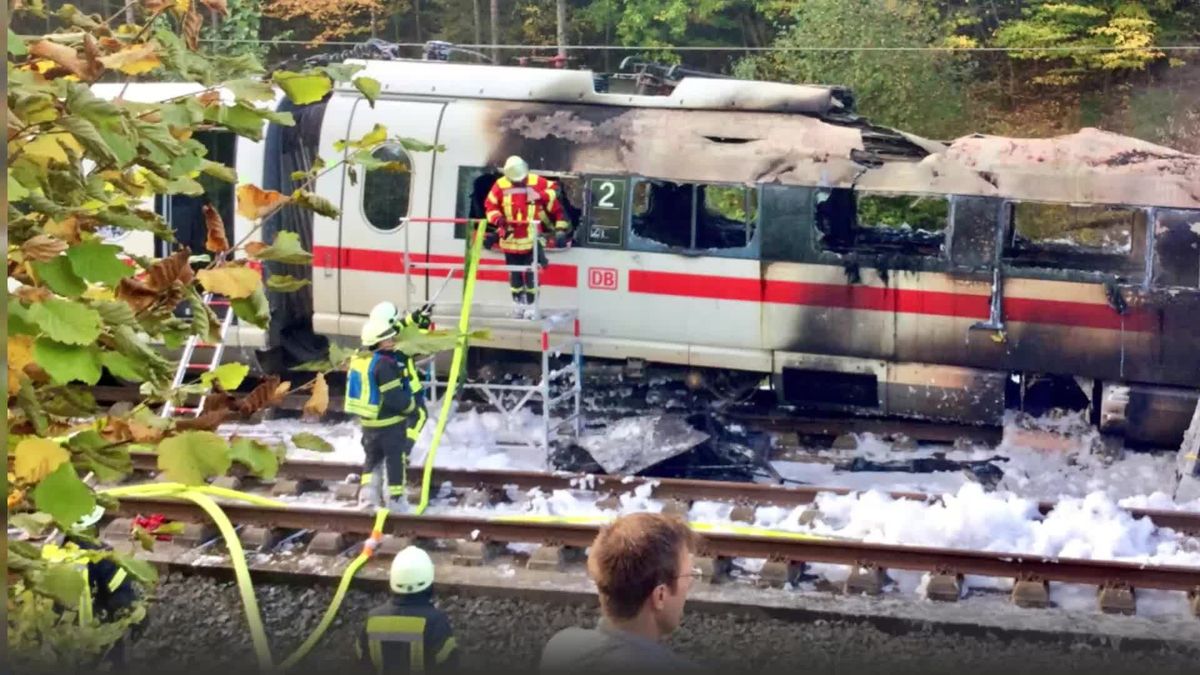 Bei Koblenz: ICE fängt während der Fahrt Feuer