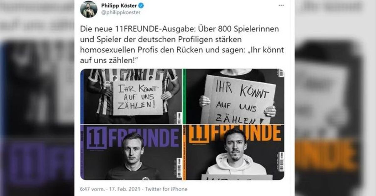 "Auf eurer Seite": 800 Fußballer unterstützen homosexuelle Profis