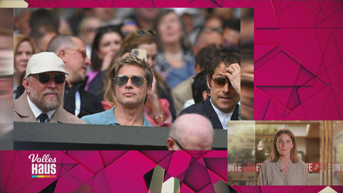 BUNTE - live: Brad Pitt - Hingucker in Wimbledon