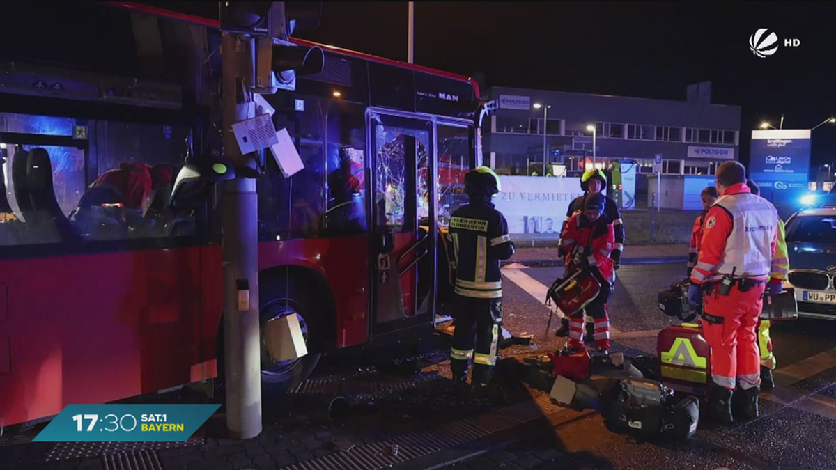 Bus-Unfall in Kleinostheim: Zwei Personen verletzt