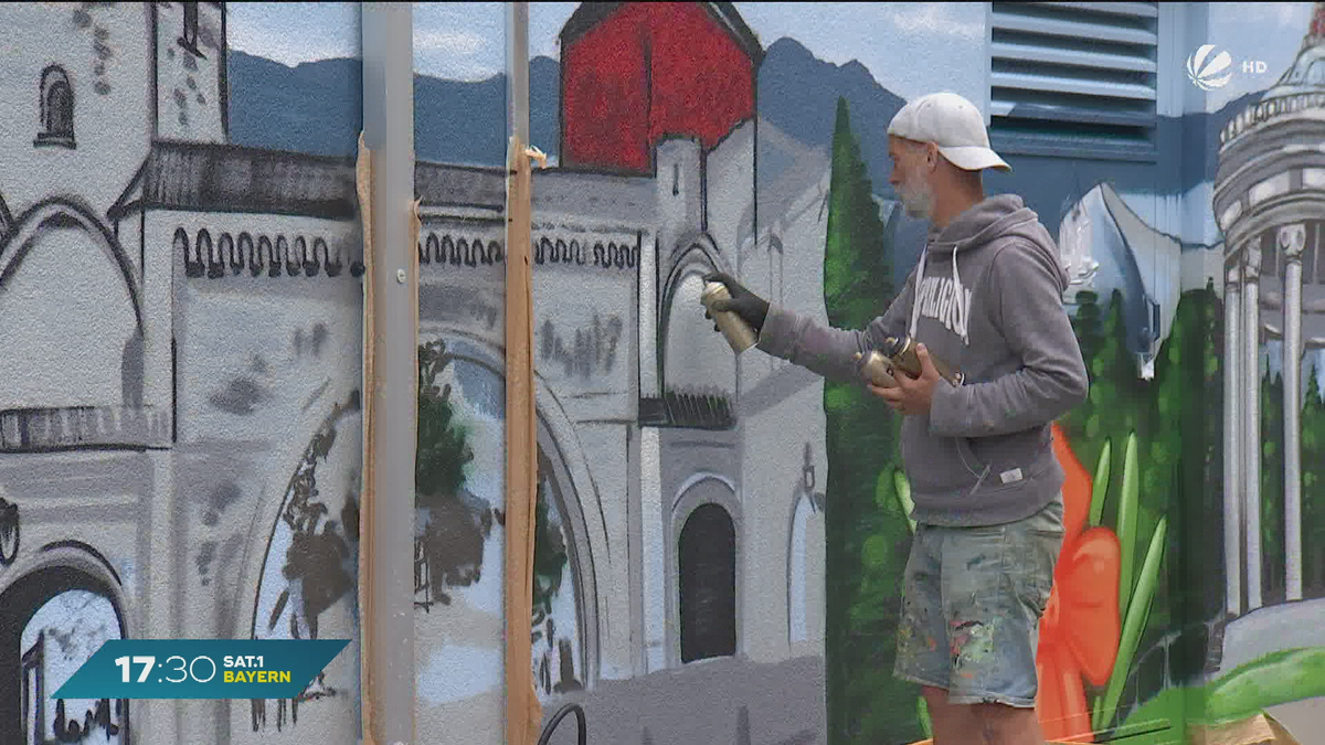 Graffiti mit Genehmigung: Künstler macht Münchens Osten zur Leinwand