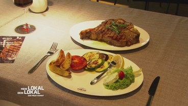 T-Bone Steak mit Rosmarin Kartoffeln und Grillgemüse
