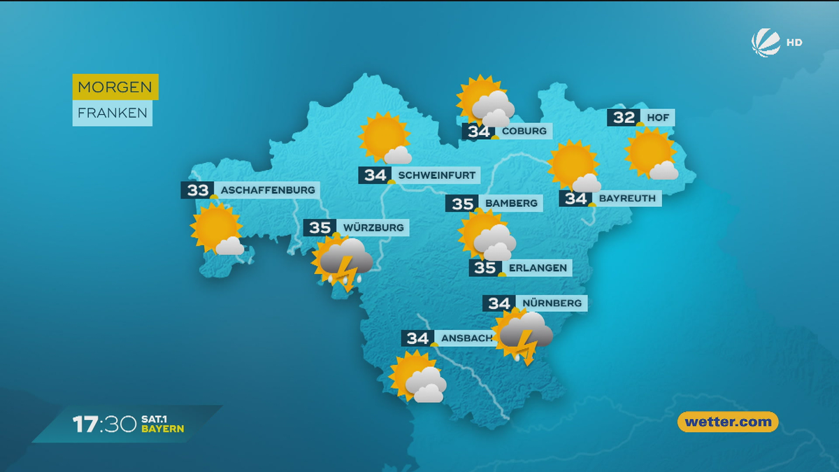 Das Bayern-Wetter vom 14.08.2025: Sonne am Feiertags-Wochenende?