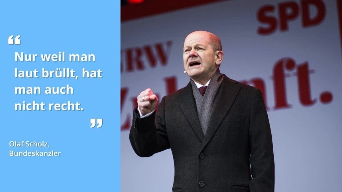 Scholz kontert Querdenker: "Nur weil man laut brüllt, hat man auch nicht recht."