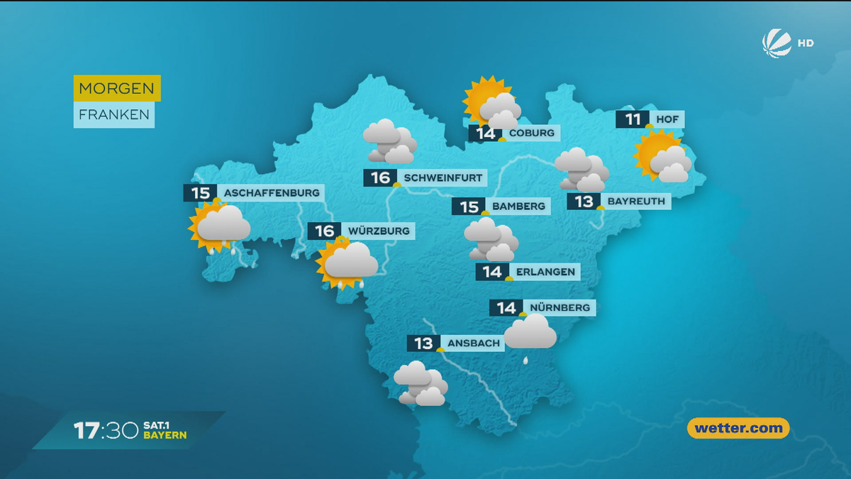 Das Bayern-Wetter vom 29.09.2025: Sonne, Wolken oder Regen?