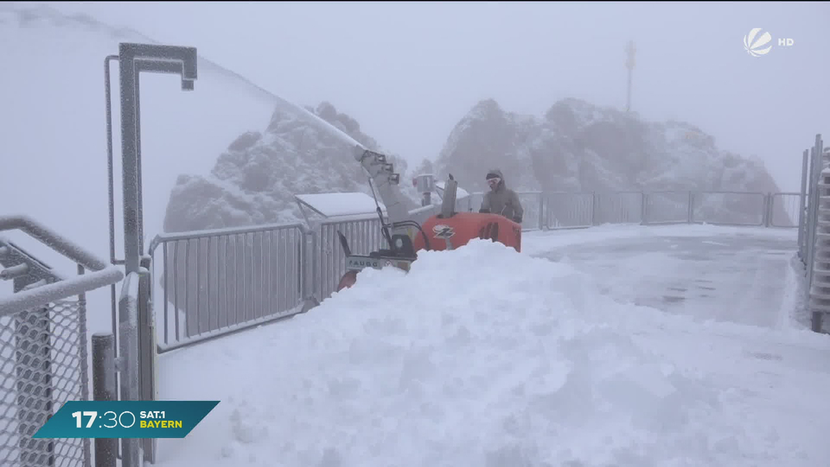 Wintereinbruch in Bayern? Erster Schnee auf der Zugspitze