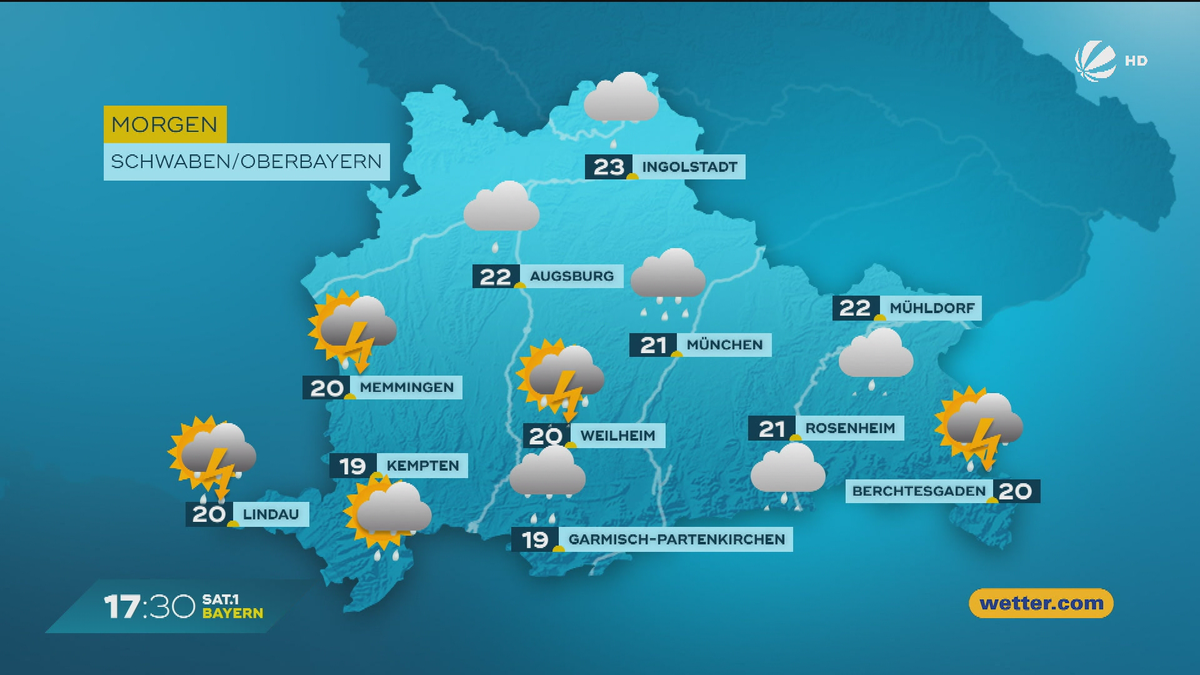 Das Bayern-Wetter vom 23.07.2025: Wechselhaftes Wetter