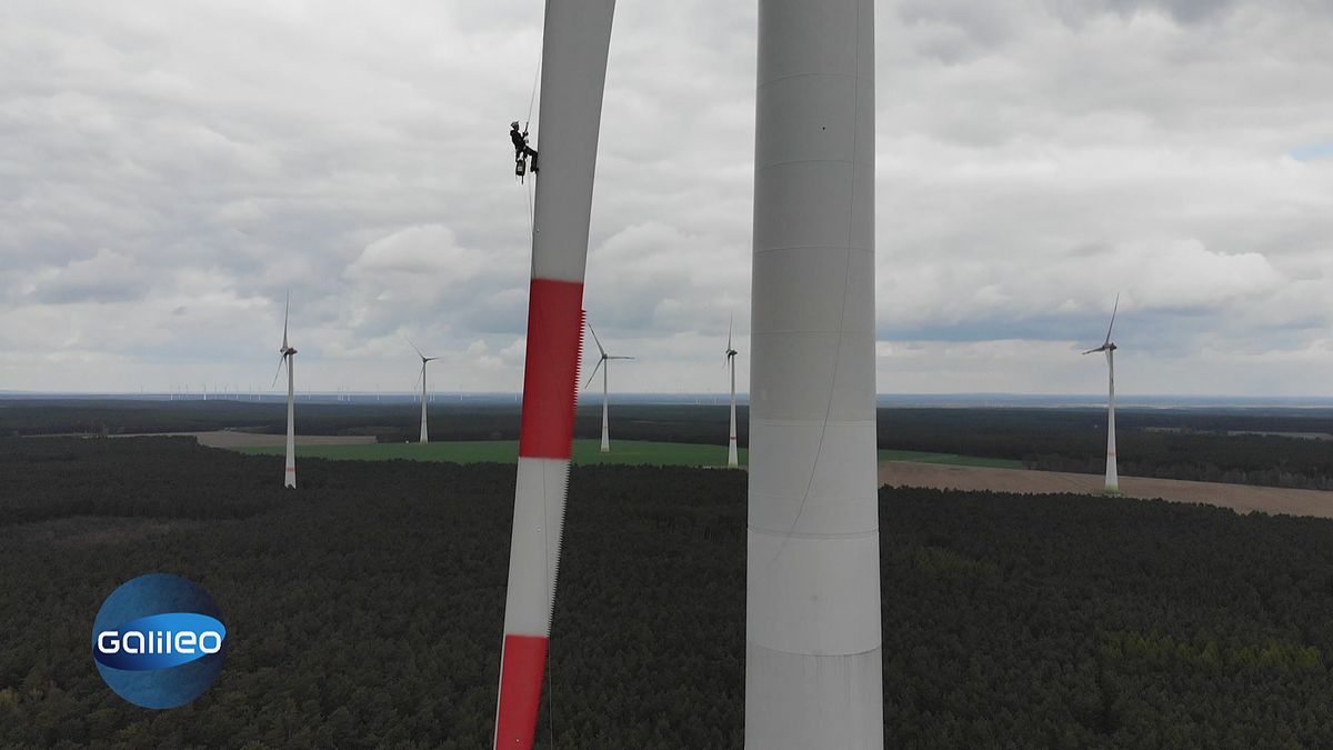 Die Nase im Wind: Der Arbeitsplatz eines Windkraftarbeiters in 150m Höhe