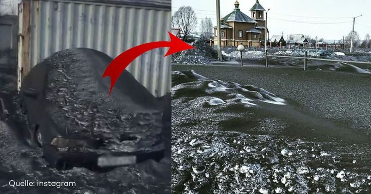 Erschreckende Bilder: In Russland liegt schwarzer Schnee