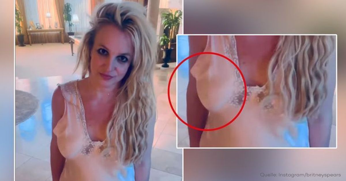 Sie posiert im glänzenden Nachthemd: Nippel-Alarm bei Britney Spears