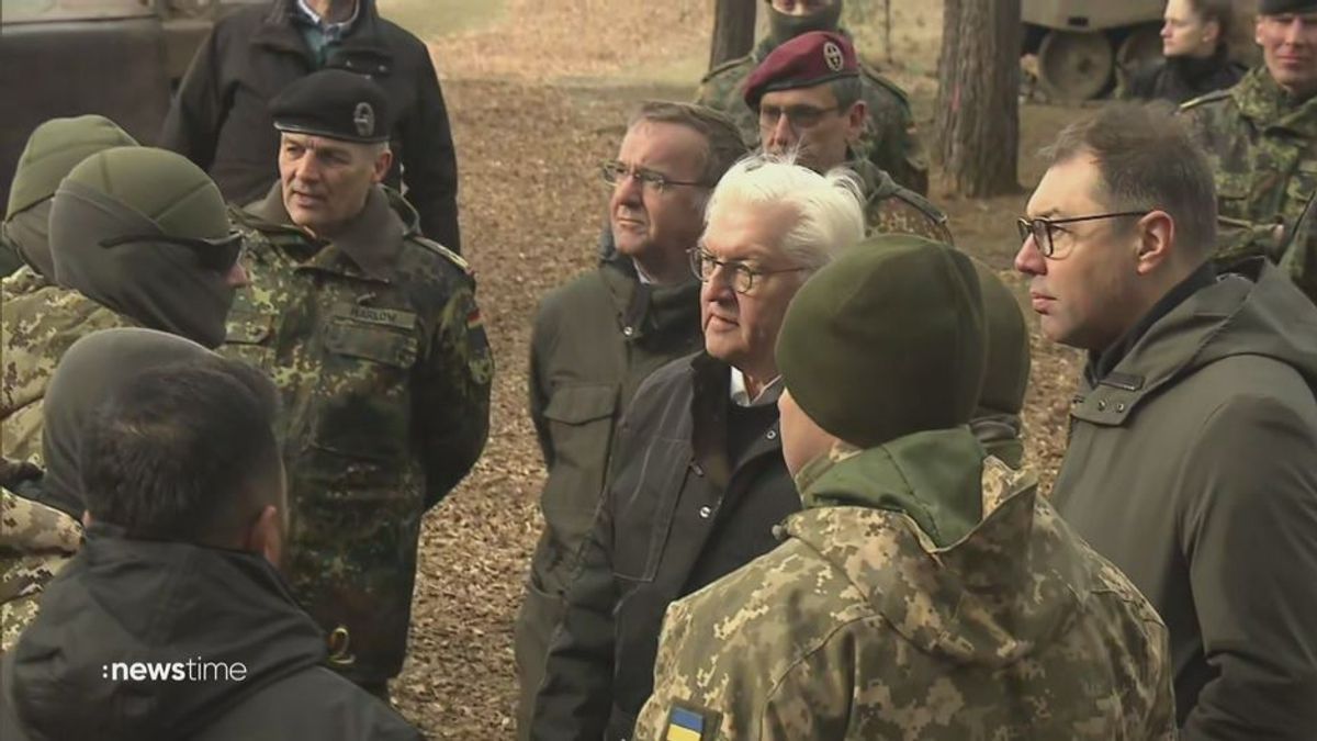 Deutsche Ausbildung: Steinmeier und Pistorius besuchen ukrainische Soldaten