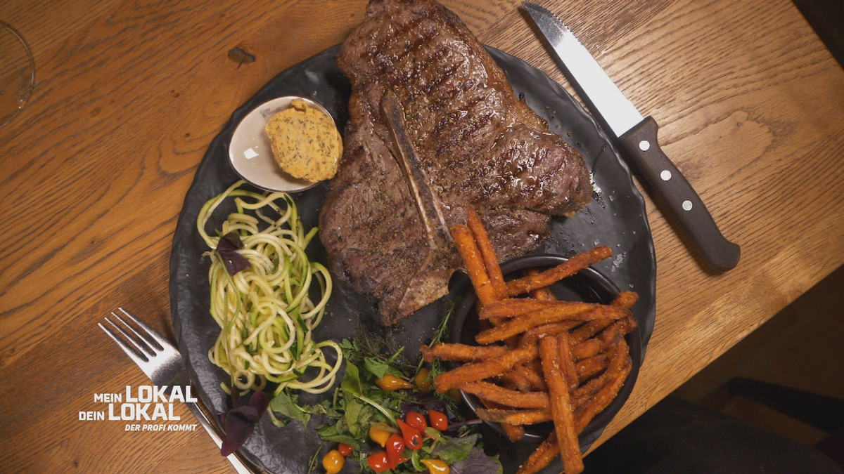 T-Bone Steak mit Süßkartoffeln