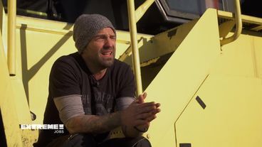 Niels-Peter Jensen als Container-Entlader
