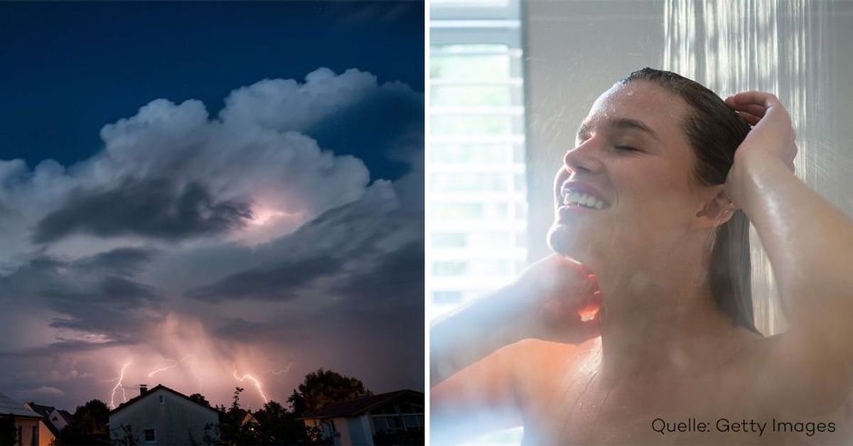 Blitzeinschlag: Mann erleidet einen Stromschlag unter der Dusche