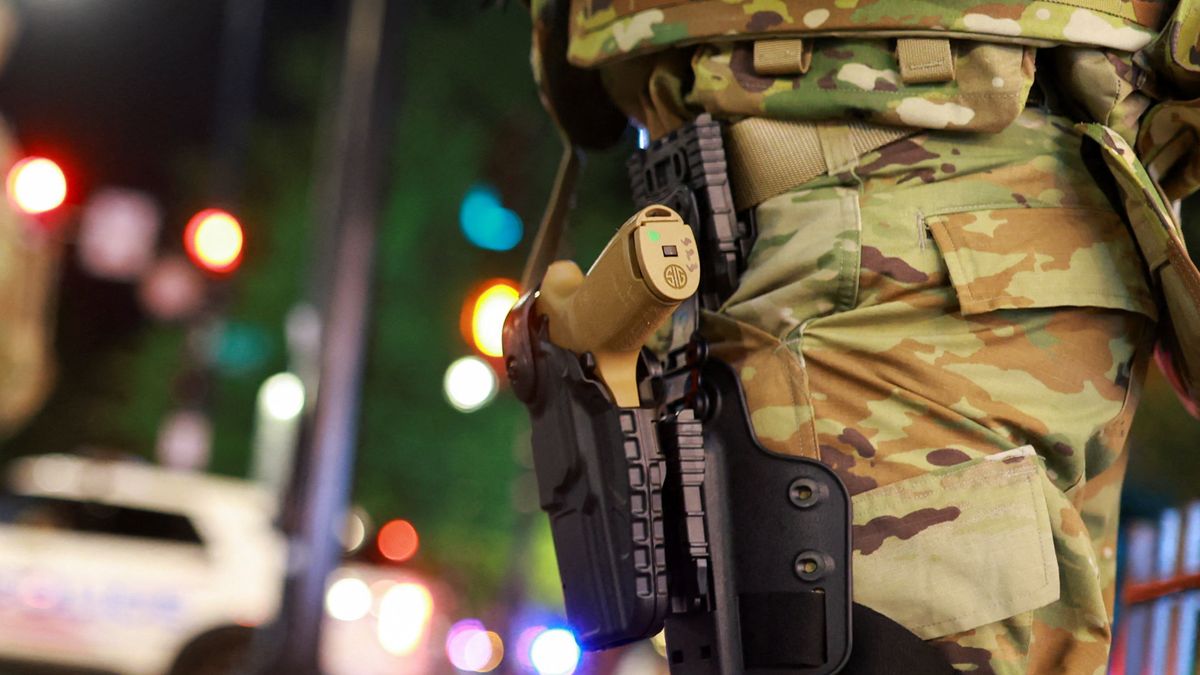 Bewaffnete Nationalgarde in Washington