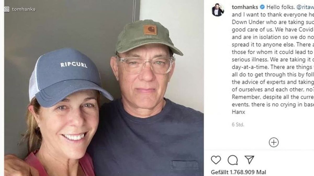 Tom Hanks meldet sich aus Corona-Quarantäne