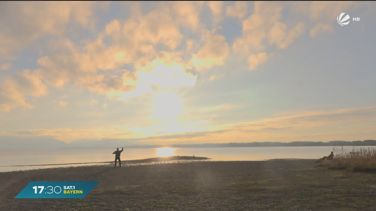 Sonniges Panorama in Oberbayern: Traumwetter in Seebruck am Chiemsee