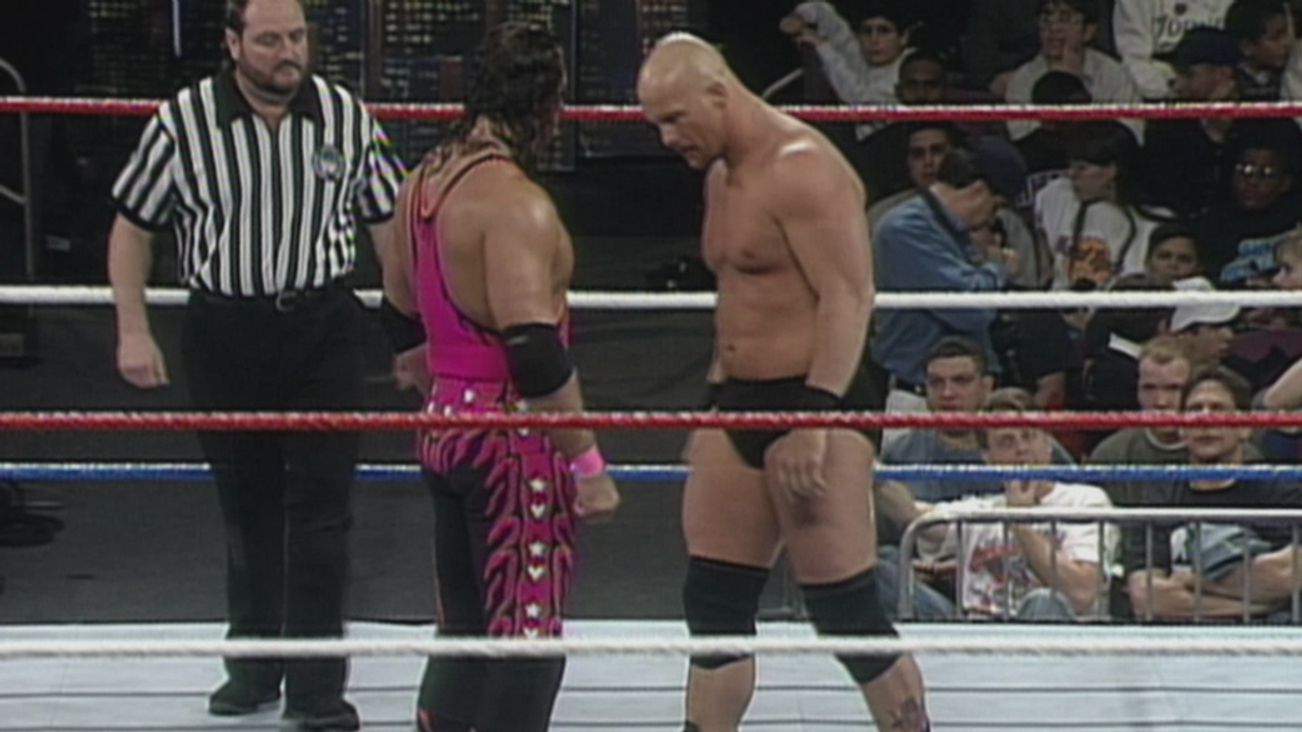 "Stone Cold" Steve Austin vs. Bret "Hitman" Hart