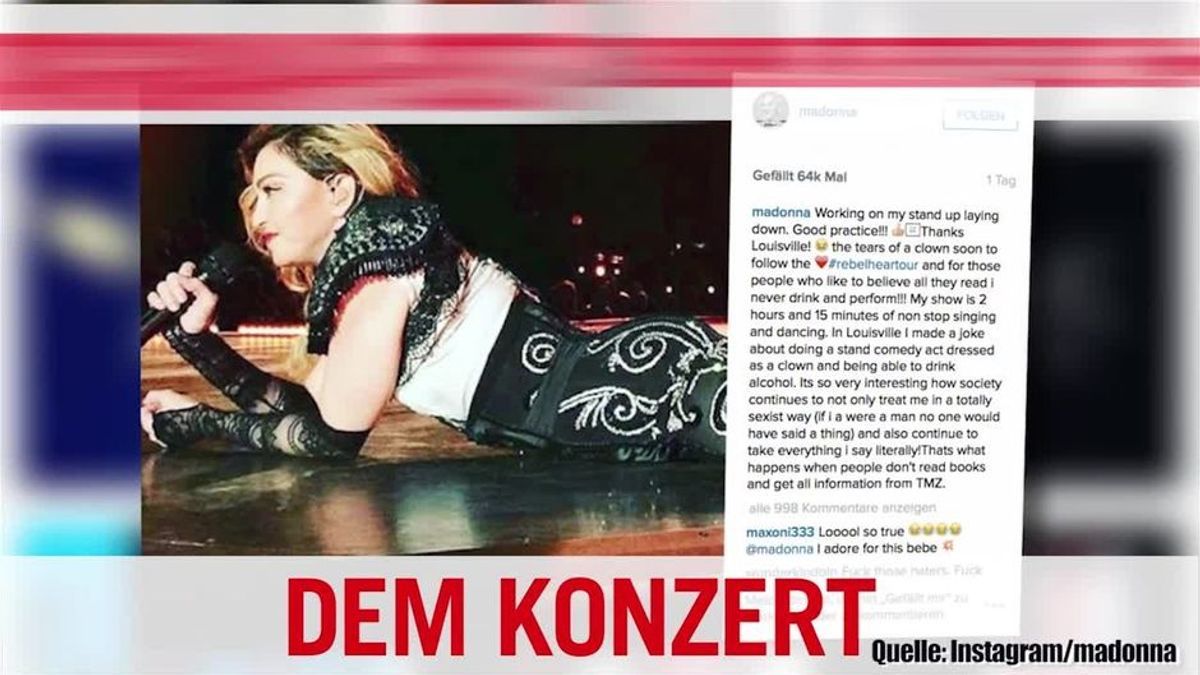 Madonna: Total betrunken auf der Bühne