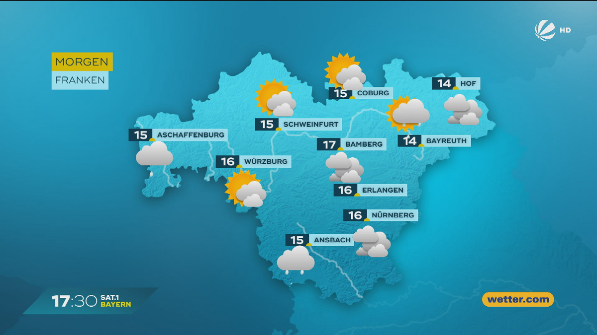 Das Bayern-Wetter vom 20.10.2025: Viel Wolken, wenig Sonne