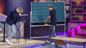 Matze Knop als Dieter Bohlen in der Englisch-Prüfung