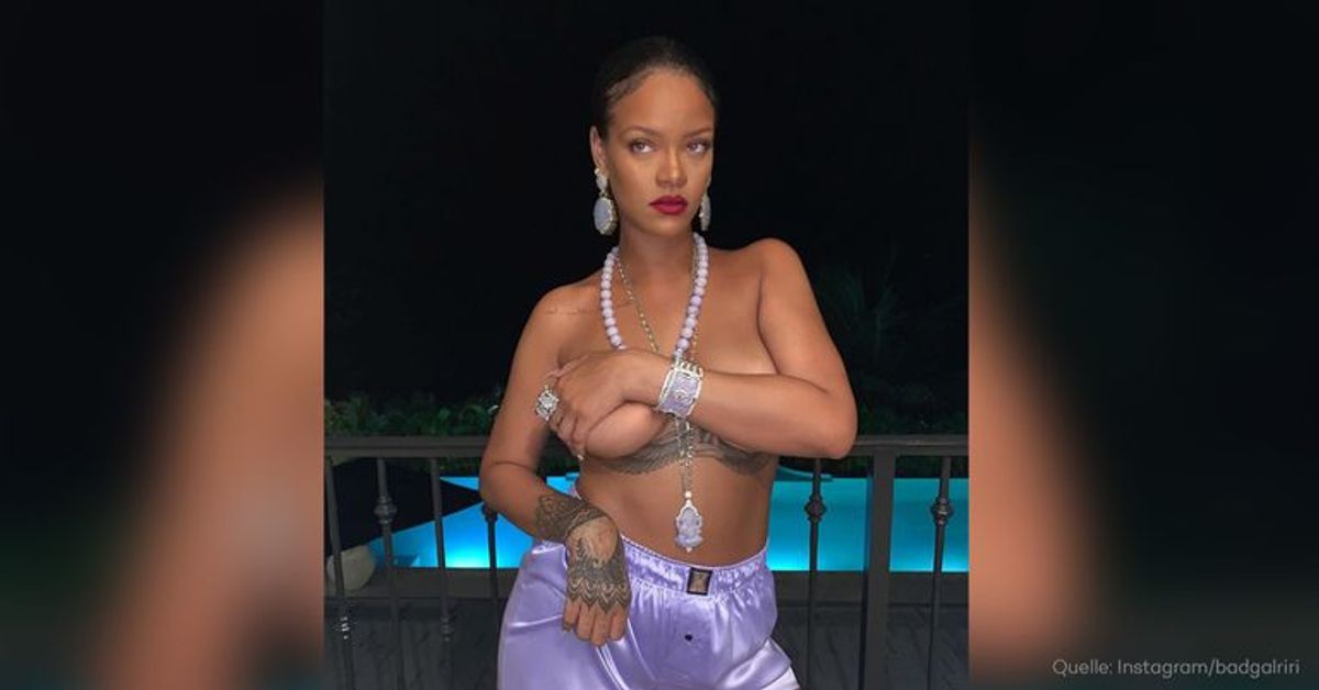 Zu sexy? Mit diesem Oben-Ohne-Pic sorgt Rihanna für Wut im Netz