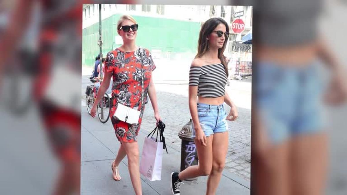 Kate Upton und Lily Aldridge in sexy Sommer-Outfits in New York