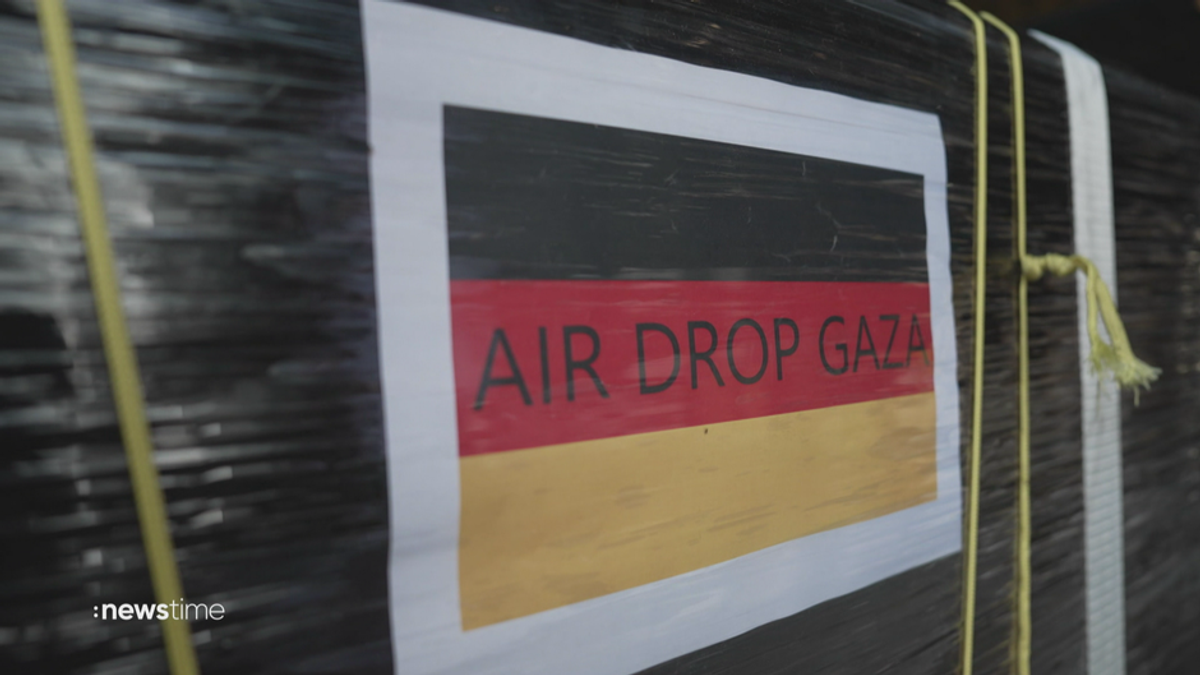 Krieg in Nahost: Bundeswehr wirft elf Tonnen Hilfsgüter über Gaza ab