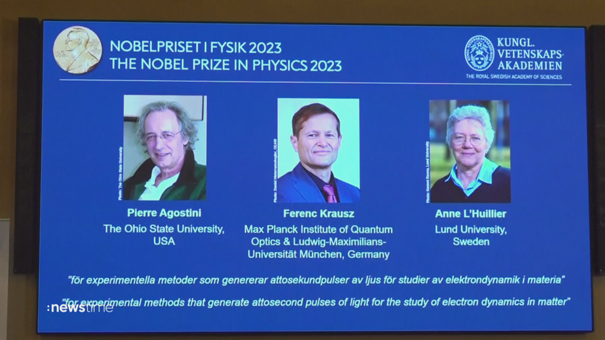 Nobelpreis für Physik: Drei neue Preisträger gewinnen fast 1 Millionen Euro 
