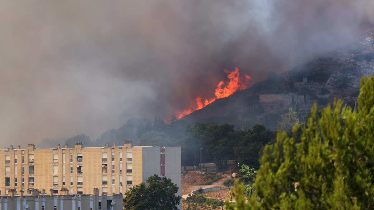 Verheerende Waldbrände nähern sich Marseille