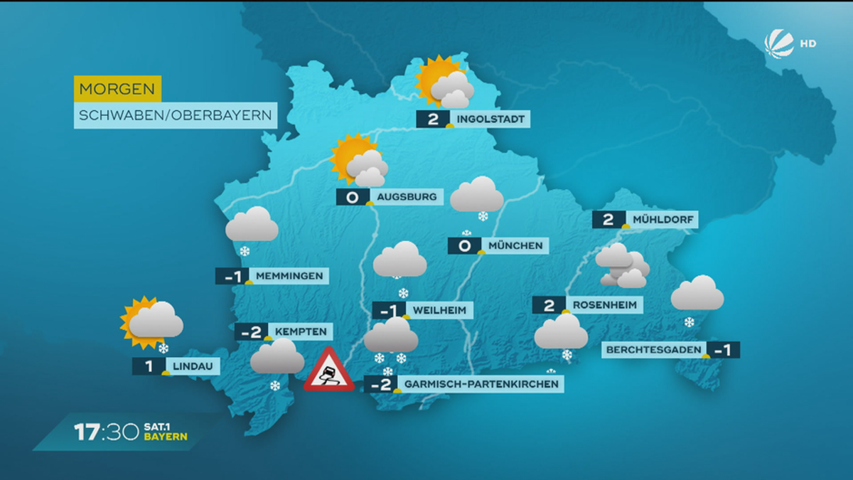 Das Bayern-Wetter vom 13.02.2025: Dichte Wolken und Schnee