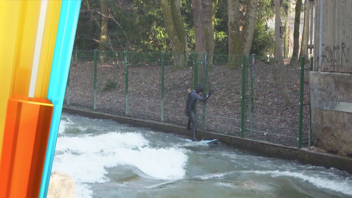 Ärger in München: Zaun versperrt die kleine Eisbachwelle