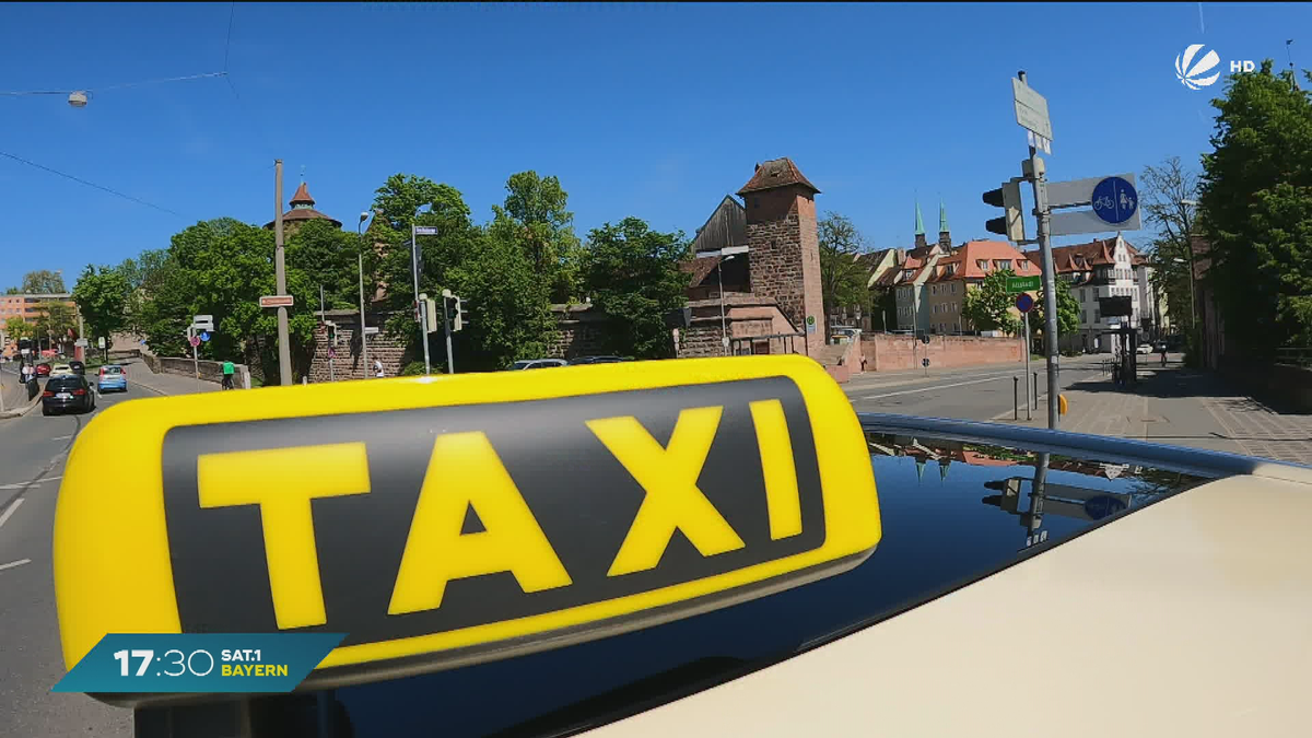 Mindestpreis für Uber und Co.? Taxifahrer-Protest in Nürnberg