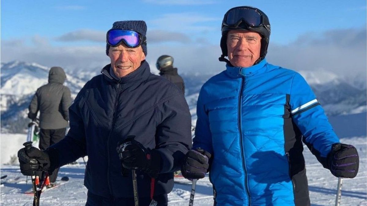 "Nennt mir ein kultigeres Duo": Schwarzenegger und Eastwood im Winterurlaub