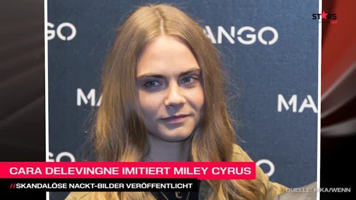 Cara Delevingne imitiert Miley Cyrus