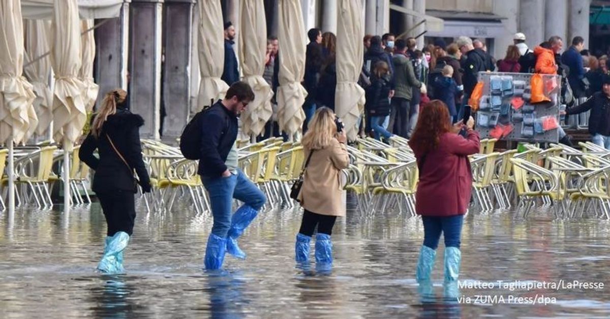Beunruhigende Bilder - mal wieder: Hochwasser in Venedig