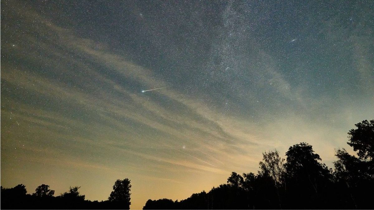 Perseiden-Sternschnuppen Nacht im August 2021