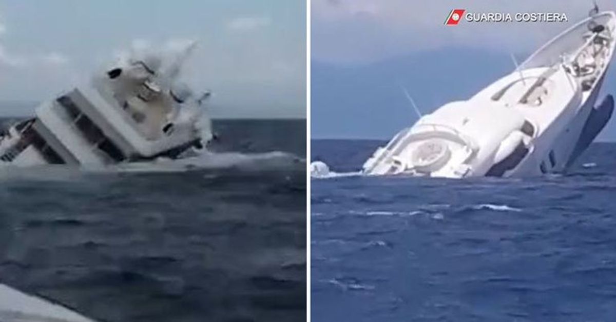 Italien: Video zeigt, wie Luxus-Yacht im Meer untergeht