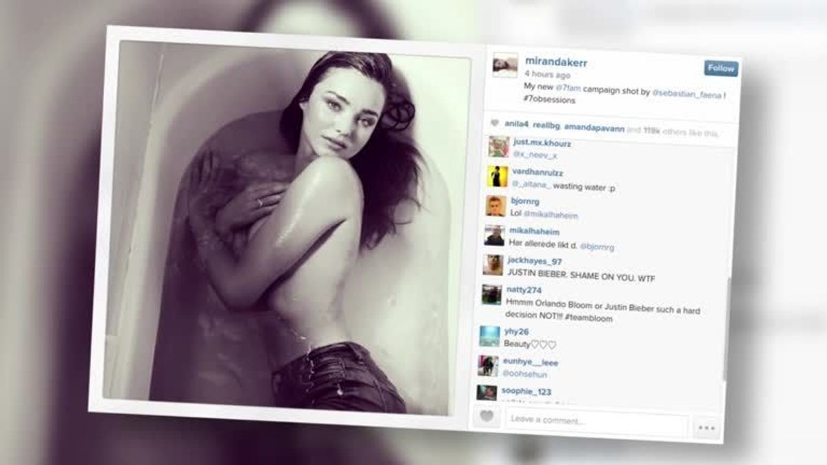 Miranda Kerr postet Oben-ohne-Foto