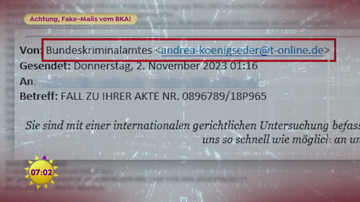 Achtung, Fake-Mails vom BKA!