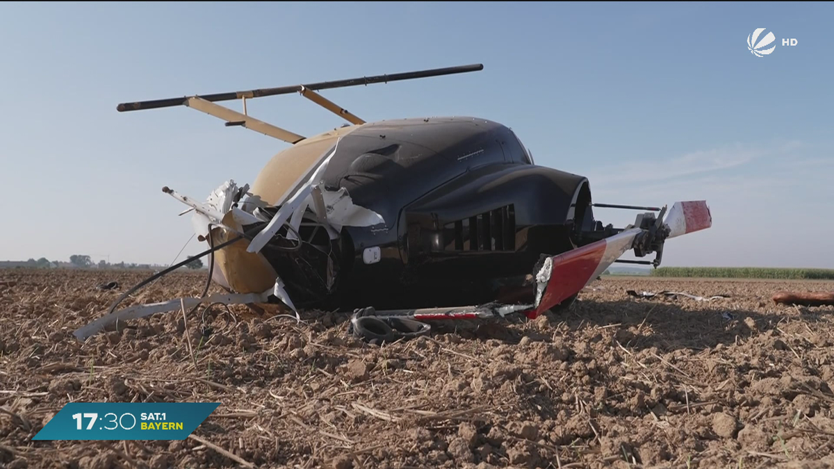 Hubschrauber-Absturz in Niederbayern: Zwei Verletzte nach Unfall