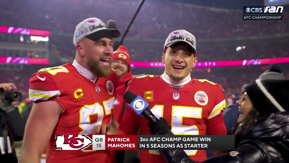 Nach Championship-Sieg: Kelce crasht Mahomes Siegerinterview