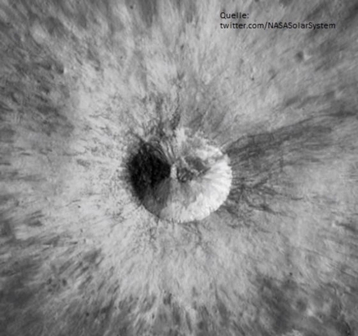 Faszinierendes Foto vom Mond: NASA zeigt einen fast 2 km großen Krater
