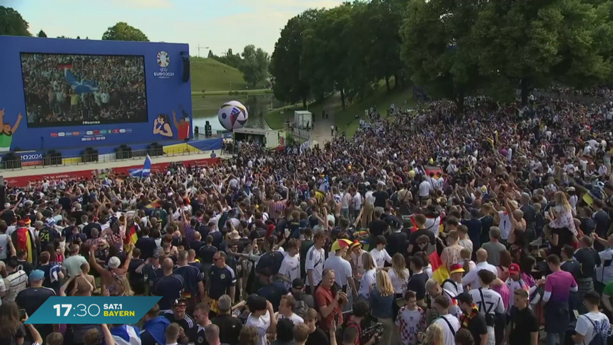 Größtes EM-Public-Viewing-Event in Bayern: Stimmung im Münchner Olympiapark