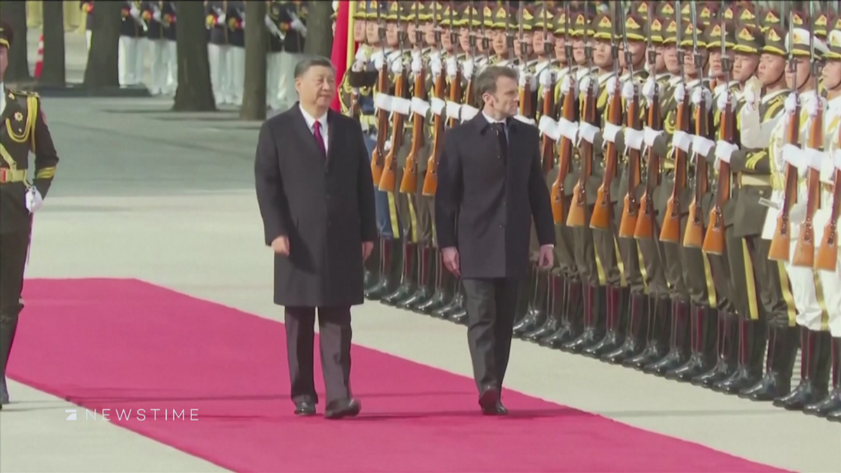 Auf heikler Mission: Von der Leyen und Macron besuchen China