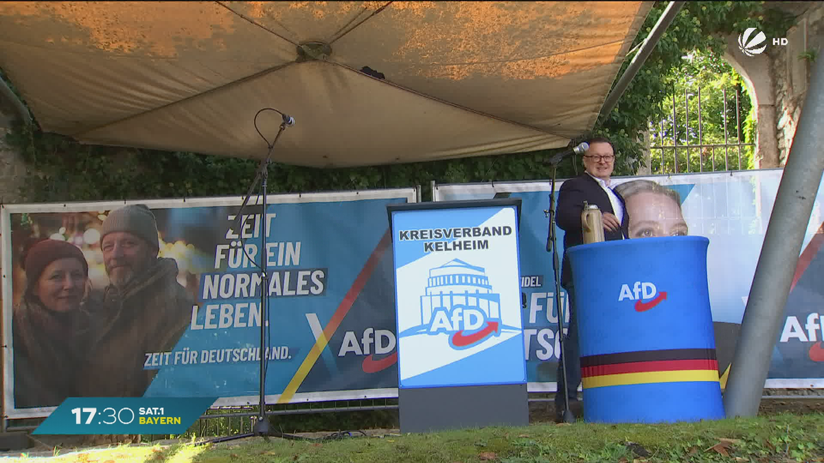 AfD mit eigenem Gillamoos im Schlosspark: Innen volle Ränge, außen Gegendemo