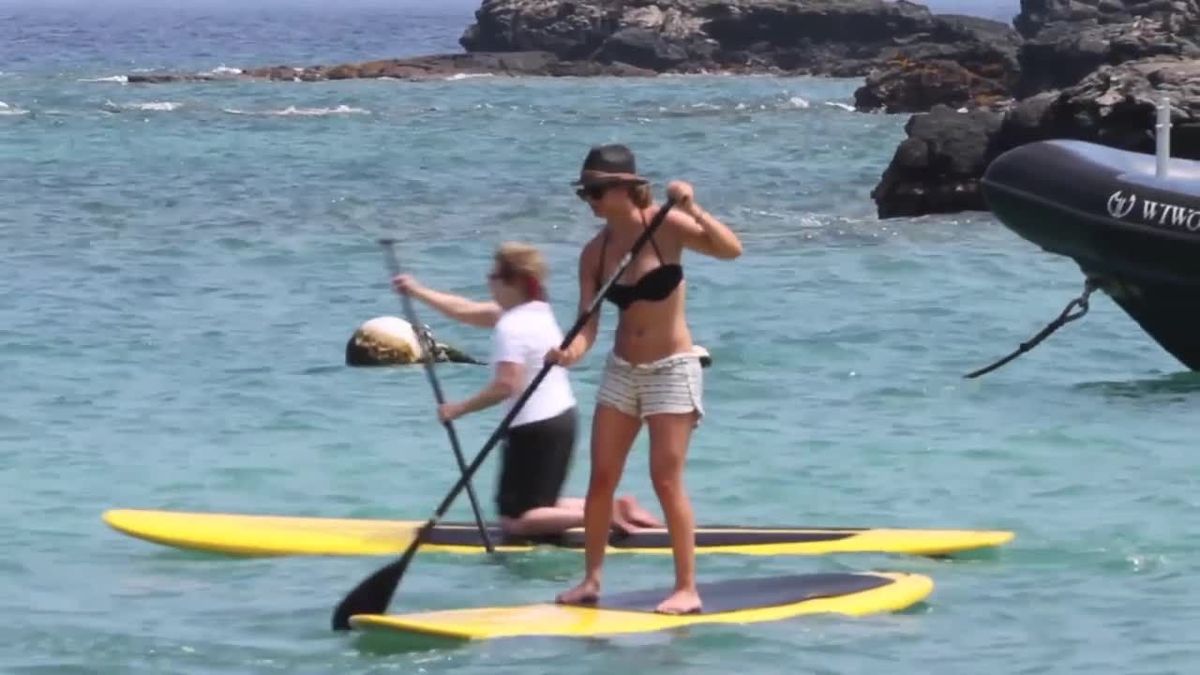 Stars im Paddle-Board-Fieber