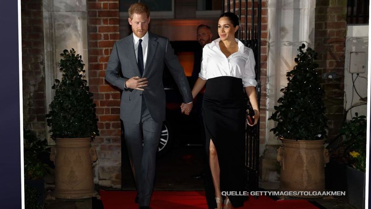 Ganz schön gewachsen: Meghan präsentiert ihren riesigen Babybauch in London