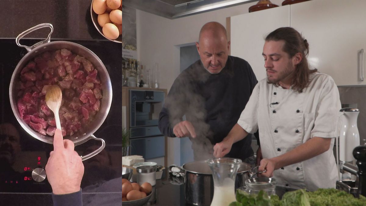 Klassisches Rindergulasch mit frischem Salat: Frank Rosin zeigt die Zubereitung