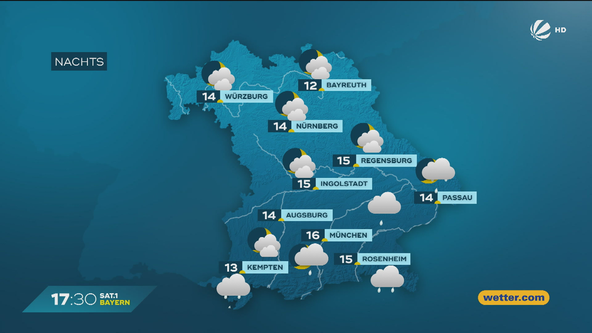 Das Bayern-Wetter vom 15.07.2025: Regnerische Tage in Bayern